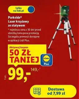 Lidl Laser krzyżowy ze statywem Parkside oferta