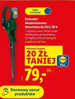 Lidl Dmuchawa do liści 20 v Parkside oferta