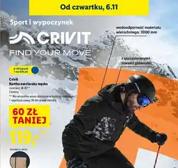 Lidl Kurtka narciarska męska m-xl Crivit oferta