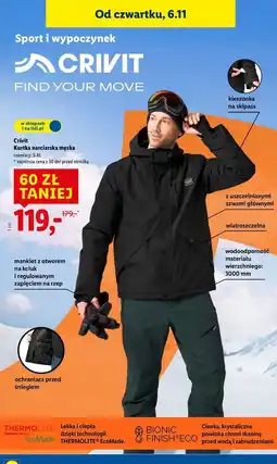 Lidl Kurtka narciarska męska Crivit oferta