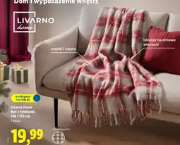 Lidl Koc z frędzlami 130 x 170 cm Livarno Home oferta