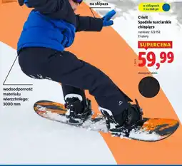 Lidl Spodnie narciarskie 122-152 chłopięce Crivit oferta