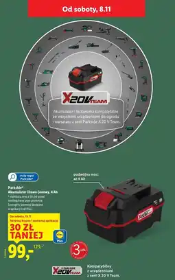 Lidl Akumulator 20v 4 ah Parkside oferta