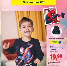 Lidl Bluza dresowa dziecięca z bawełną 98-128 marvel oferta