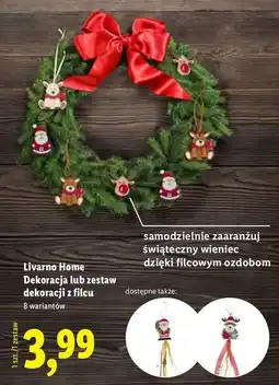 Lidl Dekoracja z filcu Livarno Home oferta