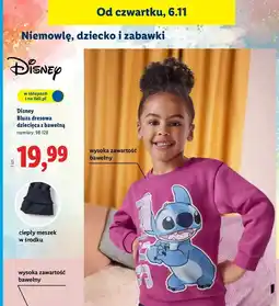 Lidl Bluza dresowa dziecięca 98-128 disney oferta