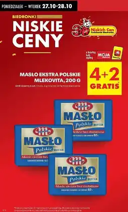 Biedronka Masło ekstra Mlekovita Polskie oferta