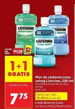 Biedronka Płyn do płukania ust Listerine Stay White oferta