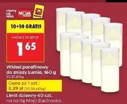 Biedronka Wkład parafinowy 160 g Lumia oferta