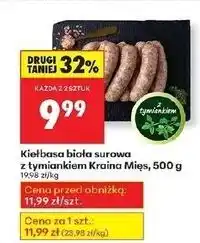 Biedronka Kiełbasa biała z tymiankiem Kraina Mięs oferta