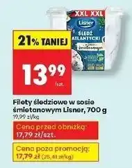 Biedronka Filety śledziowe w sosie śmietanowym Lisner oferta