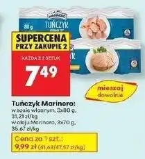 Biedronka Tuńczyk w oleju słonecznikowym Marinero oferta