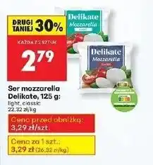 Biedronka Ser mozzarella light Delikate oferta