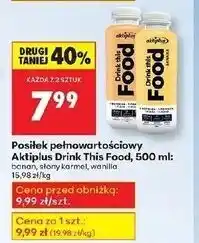 Biedronka Posiłek pełnowartościowy waniliowy Aktiplus oferta