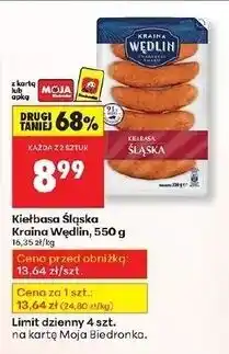 Biedronka Kiełbasa śląska Kraina Wędlin oferta