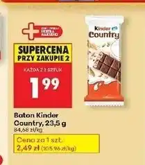 Biedronka Baton Kinder Country oferta