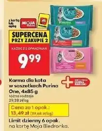Biedronka Karma dla kota junior z kurczakiem i marchewką Purina One oferta