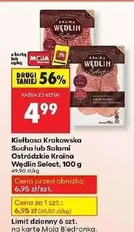 Biedronka Salami ostródzkie Kraina Wędlin Select oferta