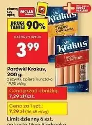 Biedronka Parówki z piersi kurczaka Krakus Animex oferta
