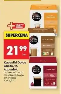 Biedronka Kawa cafe au lait Nescafe Dolce Gusto oferta