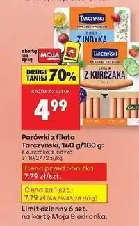 Biedronka Parówki z fileta kurczaka Tarczyński oferta