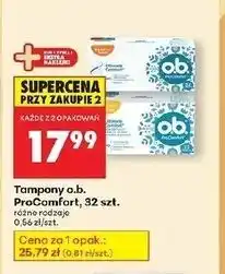 Biedronka Tampony normal O.b. Procomfort oferta