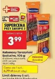 Biedronka Kabanosy serowe Tarczyński Exclusive oferta