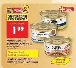 Biedronka Karma dla kota łosoś i kurczak w sosie Purina Gourmet Gold oferta