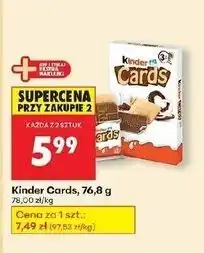 Biedronka Herbatniki z czekoladą Kinder Cards oferta