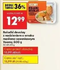 Biedronka Roladki devolay z nadzieniem maślano-czosnkowym Yeemy oferta