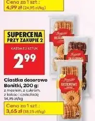 Biedronka Ciastka z kakao i czekoladą Bonitki oferta