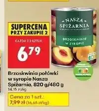 Biedronka Brzoskwinie w syropie Nasza Spiżarnia oferta