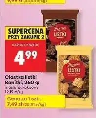 Biedronka Ciastka listki kakaowe Bonitki oferta