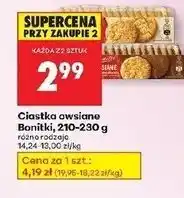 Biedronka Ciastka owsiane z sezamem Bonitki oferta