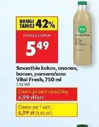Biedronka Smoothie z ananasem i kokosem Vital Fresh oferta