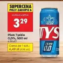 Biedronka Piwo Tyskie 0.0% oferta