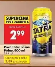 Biedronka Piwo Tatra Jasne Pełne oferta