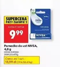 Biedronka Pomadka do ust original Nivea 24H Melt-In Moisture oferta