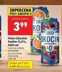 Biedronka Piwo Okocim Radler Ciemny Wiśnia 0% oferta