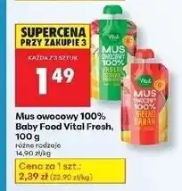Biedronka Mus jabłko-banan Vital Fresh oferta