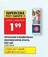 Biedronka Woreczki śniadaniowe wiązane Zosia Samosia oferta