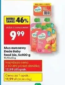 Biedronka Mus owocowy mix Dada Baby oferta
