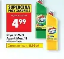 Biedronka Płyn do wc cytrusowy Agent Max oferta