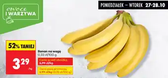 Biedronka Banan na wagę oferta