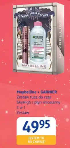 dm drogerie markt Maybelline + GARNIER Zestaw tusz do rzęs SkyHigh i płyn micelarny 3w1 oferta