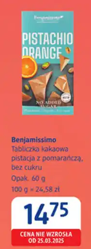 dm drogerie markt Benjamissimo Tabliczka kakaowa pistacja z pomarańczą oferta