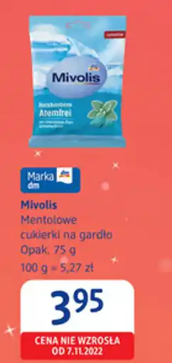 dm drogerie markt Mivolis Mentolowe cukierki na gardło oferta