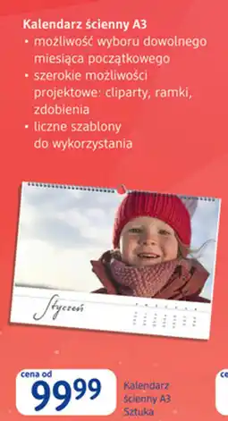 dm drogerie markt Kalendarz ścienny A3 oferta