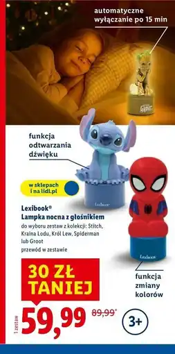 Lidl Lampka nocna z głośnikiem groot Lexibook oferta