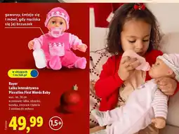 Lidl Lalka piccolina first words baby z akcesoriami Bayer oferta